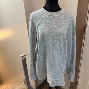 The North Face Lightweight Crewneck Sweatshirt Long Sleeve Shirt Heather Blue Y2